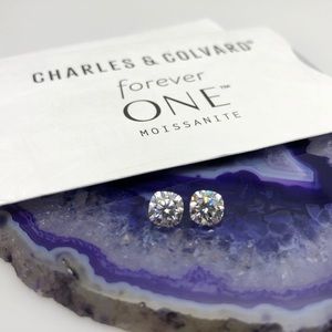 Forever One Hearts & Arrows Cushion Moissanite